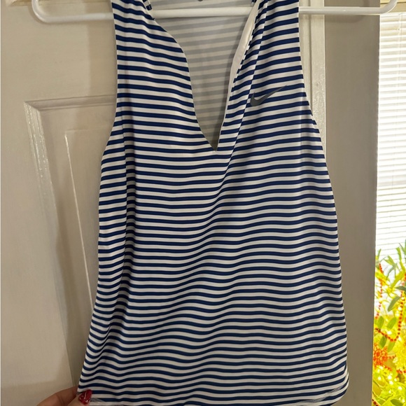 Nike Navy and White Striped Tank Top - Picture 2 of 3